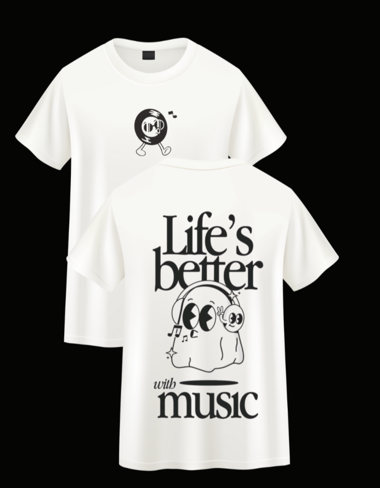music lover oversized vintage tee