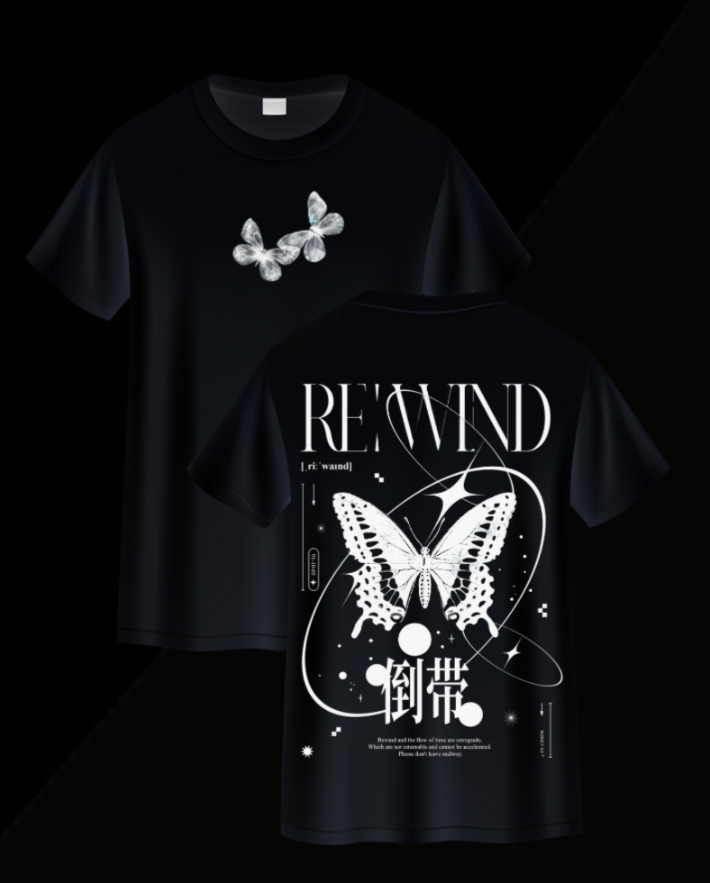 butterfly graphic oversized tee