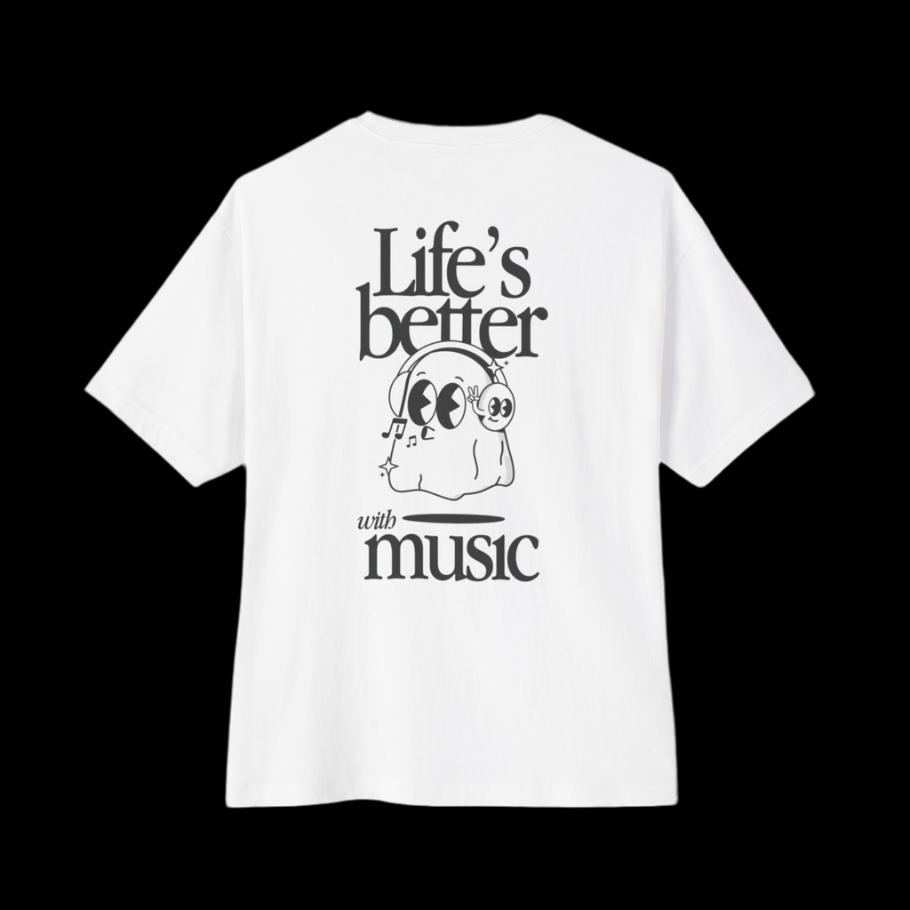 music lover oversized vintage tee